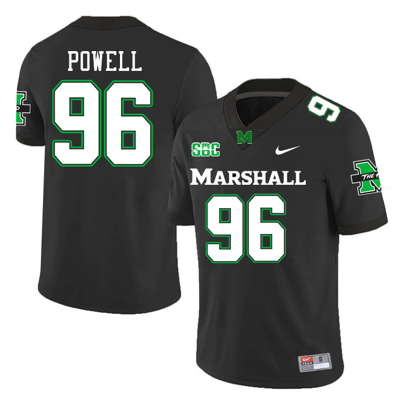 Marshall Thundering Herd #96 Ty Powell College Football Jerseys Stitched-Black Marshall Thundering Herd #96 Ty Powell College Football Jerseys Stitched-Black